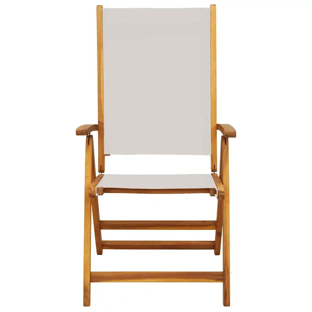 Sedie da Giardino Pieghevoli 6 pz Massello d'Acacia e Textilene 3279239