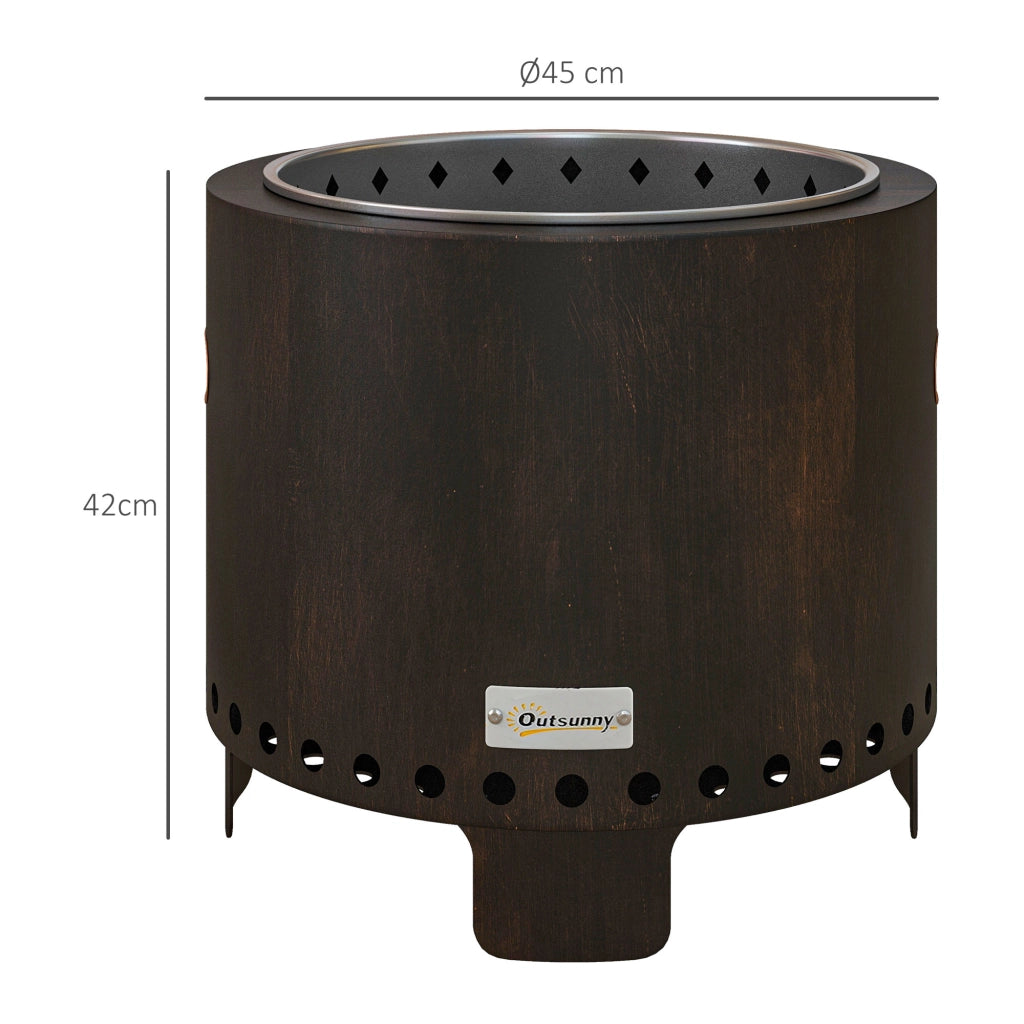Braciere Feuertonne Fuoco Giardino ¨C zephmum ¨C 45x45x42 cm Nero Bronzo