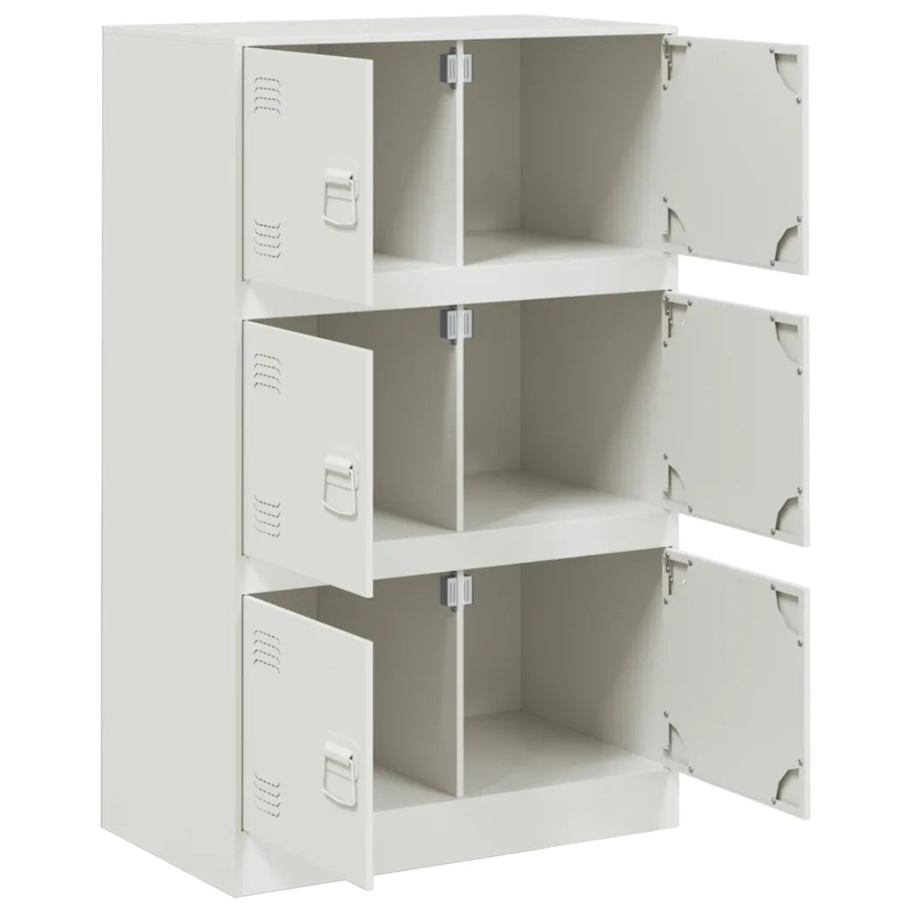 Credenza-Buffet-Armadio da cucina Bianca 67x39x107 cm in Acciaio 678490
