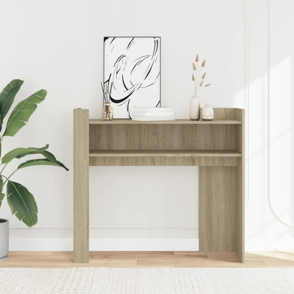 Tavolo Consolle | Tavolo d'Ingresso Rovere Sonoma 100x35x90 cm in Legno Multistrato