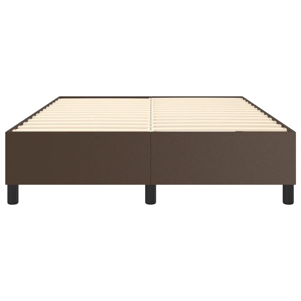 Struttura Letto a Rete a Molle Marrone 140x190 cm in Similpelle 3121044
