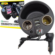 Trade Shop - Caricabatterie Per Auto 120w 12/24v Ricarica Rapida Accendisigari 2xusb Q-t179 -