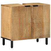 Mobile Lavabo da Bagno Marrone 62x33x58 cm Legno Massello Mango 4017739