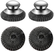 Scrubber 2 Pezzi - Acciaio Inossidabile - Testa di Pennello Rimpiazzabile - Pulizia Efficiente - Maniglia Comoda - Profonda Pulizia dei Solchi - Spazzola da Pulizia