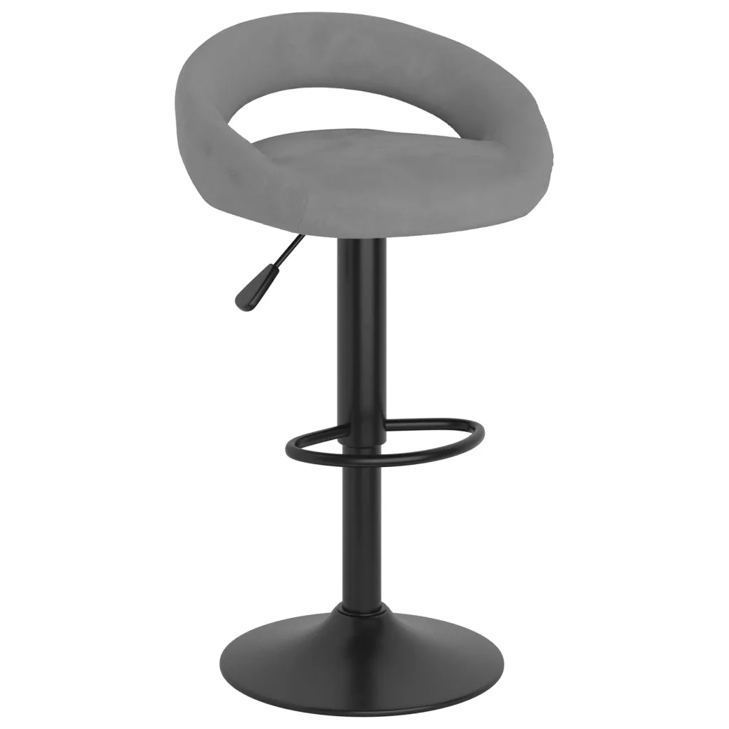 Sgabelli da Bar 2 pz Grigio Chiaro in Velluto 333269