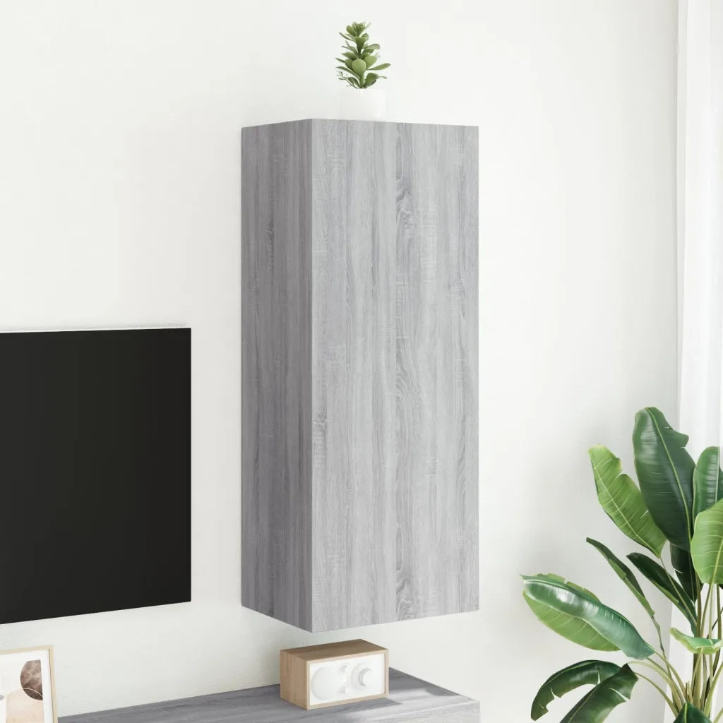 Mobile TV Parete-Credenza per TV sospesa-Console TV  Grigio Sonoma 40,5x30x102 cm Legno Multistrato