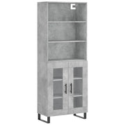 Buffet credenza cassettiera armadio mobile contenitore organizer cucina soggiorno salotto alto 695 x 34 x 180 cm legno ingegnerizzato grigio 02_0034620