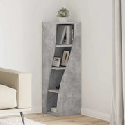 Mobile angolare Grigio cemento 32x32x102cm Legno multistrato 889858