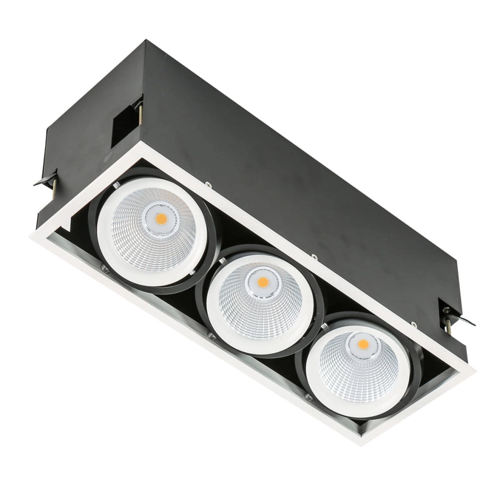 Faretto incasso Italux Vertico LED triplo orientabile 3000K