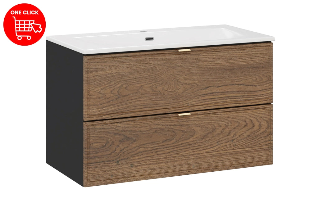 Set mobili bagno 80 cm con lavabo per mobile SKY Talia Casella 80 x 1401 x 46 cm