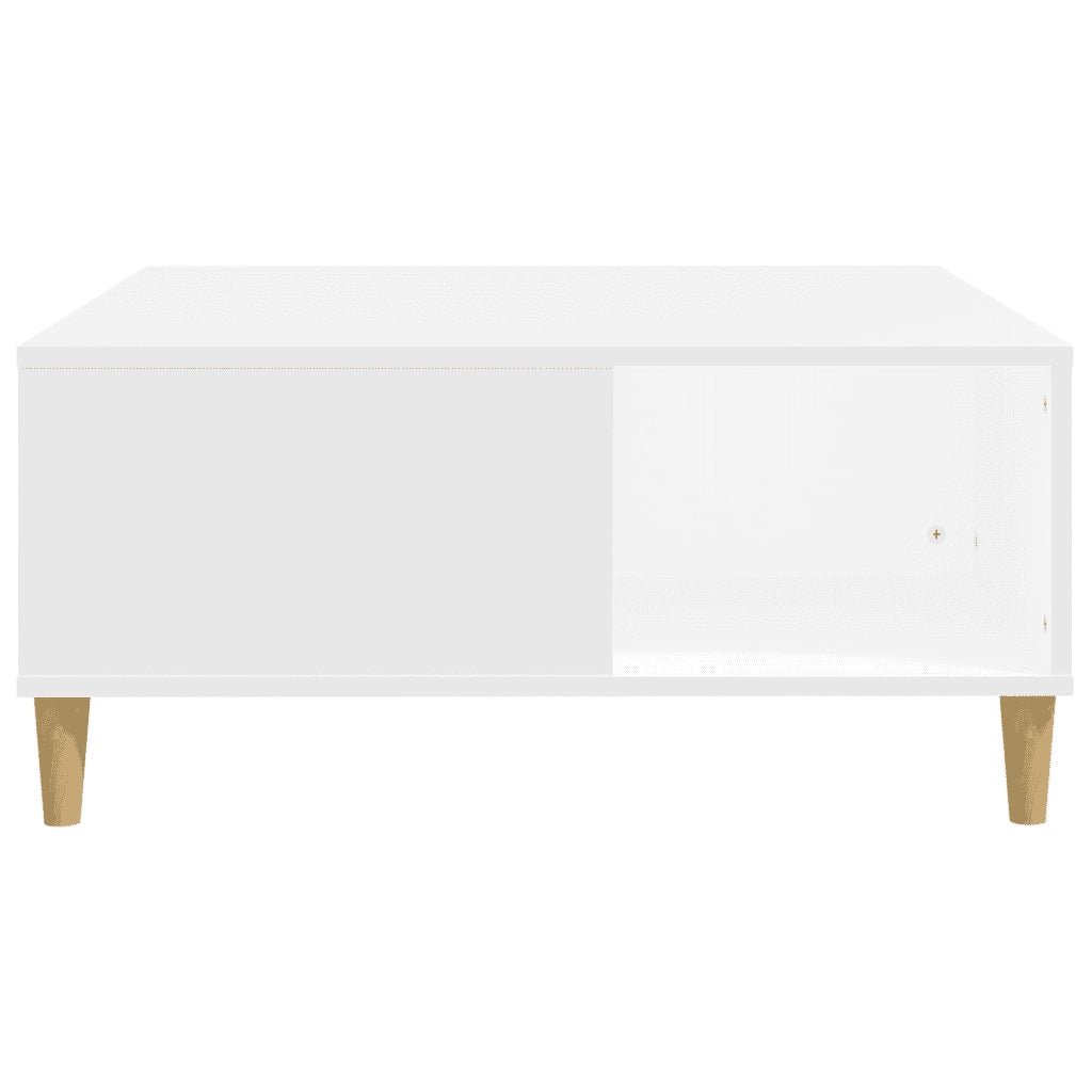 Tavolino da Salotto Bianco 80x80x36,5 cm in Legno Multistrato