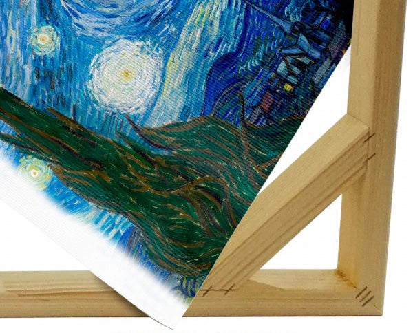 Vincent Van Gogh- Notte Stellata - Quadro Canvas su telaio in legno Misura: 70X50 cm