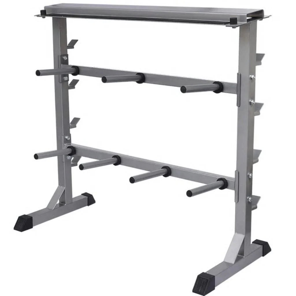 Supporto per bilanciere grigio a 7 tubi da 300 kg 02_0000730