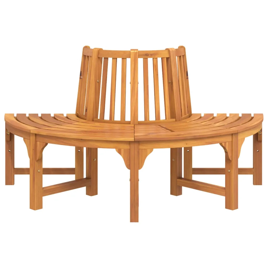 Panca da Giardino | Panchina Albero Semi Circolare ?160 Legno Massello di Eucalipto