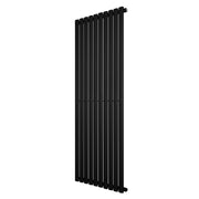 Radiatore Verticale Design Ovale Colonna Singola Nero 1600x600 mm