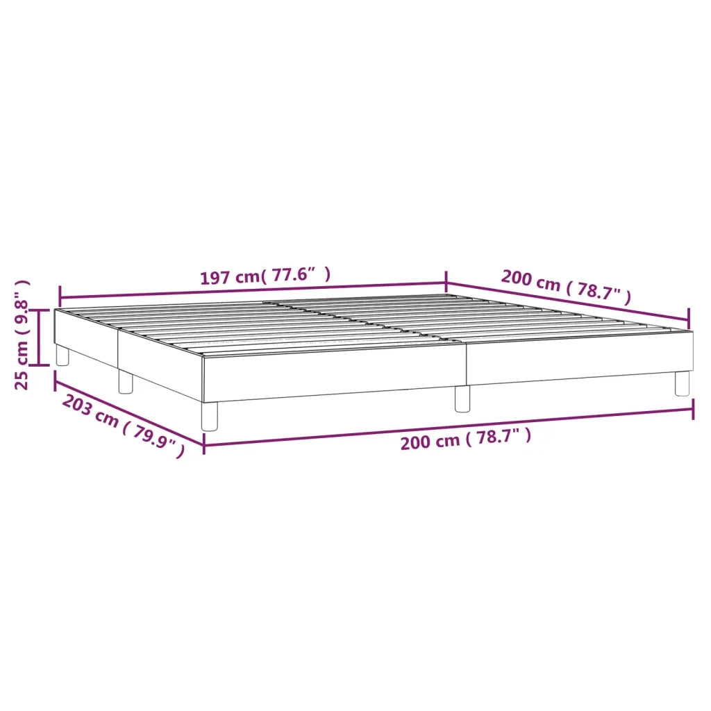 Struttura Letto a Rete a Molle Bianco 200x200 cm in Similpelle 3120719