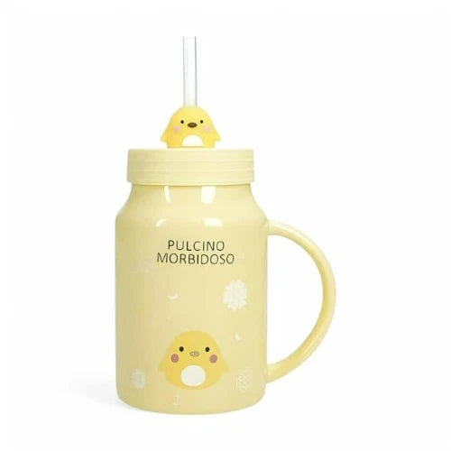 Mug Amico Mio Pulcino NEW BONE CHINA C/TAPPO E CANNUCCIA