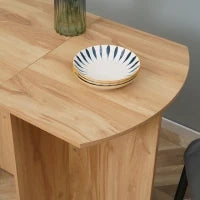 Tavolo da Pranzo Pieghevole Salvaspazio in Legno, 90x60x74cm, Quercia