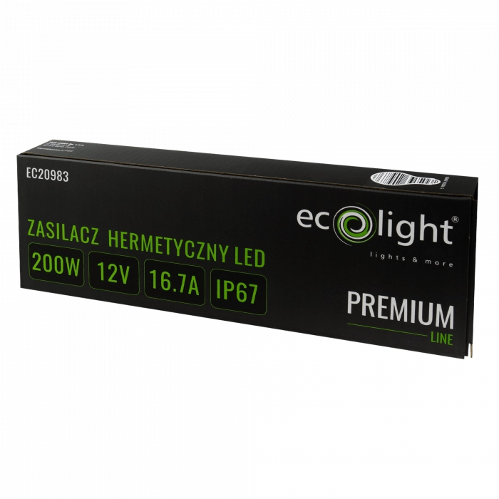Alimentatore LED ermetico Premium 200W 12V IP67 Ecolight