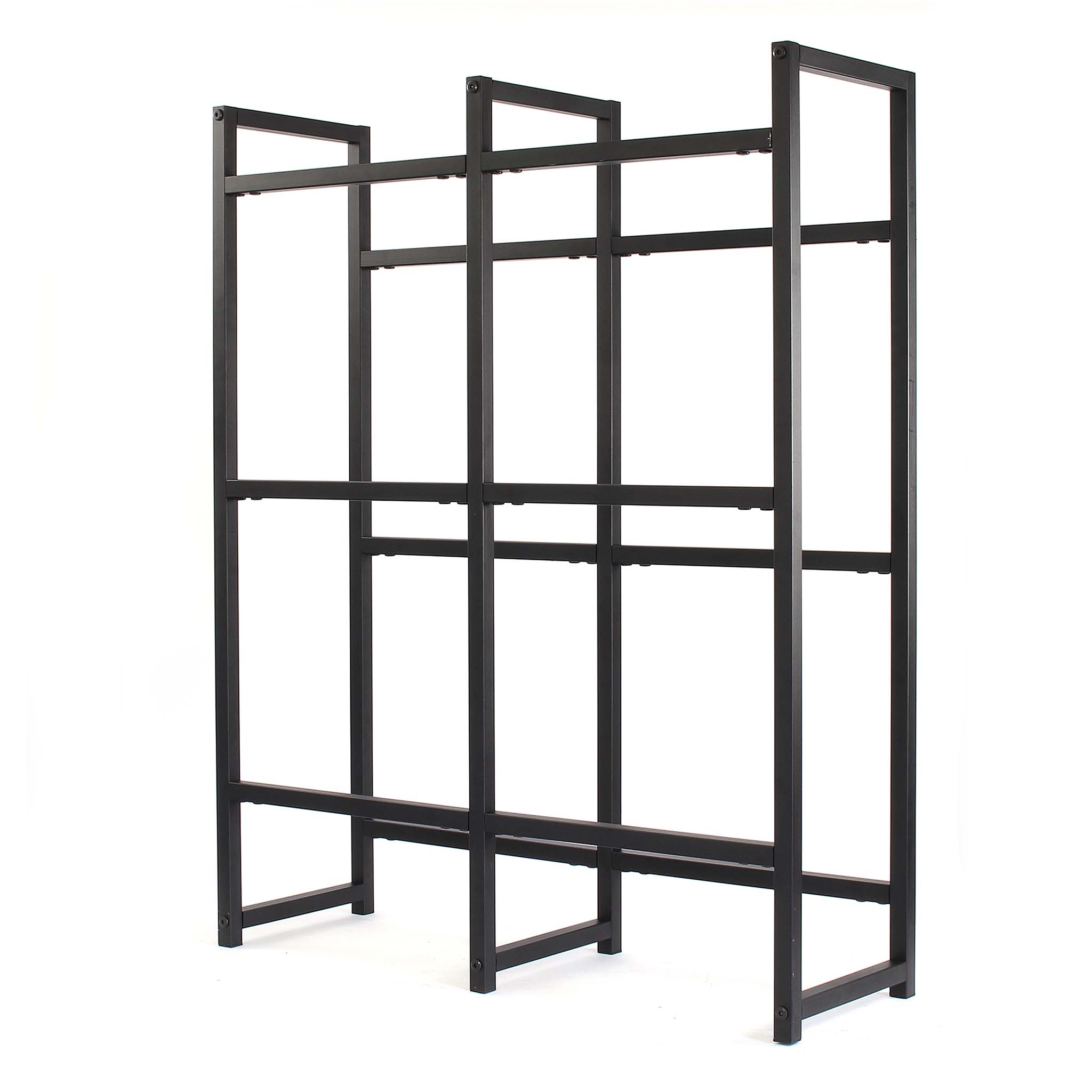 Toboli Scaffale in acciaio a ripiani per 6 casse di bevande, porta casse d'acqua 91x31x116cm, 20 kg/piano