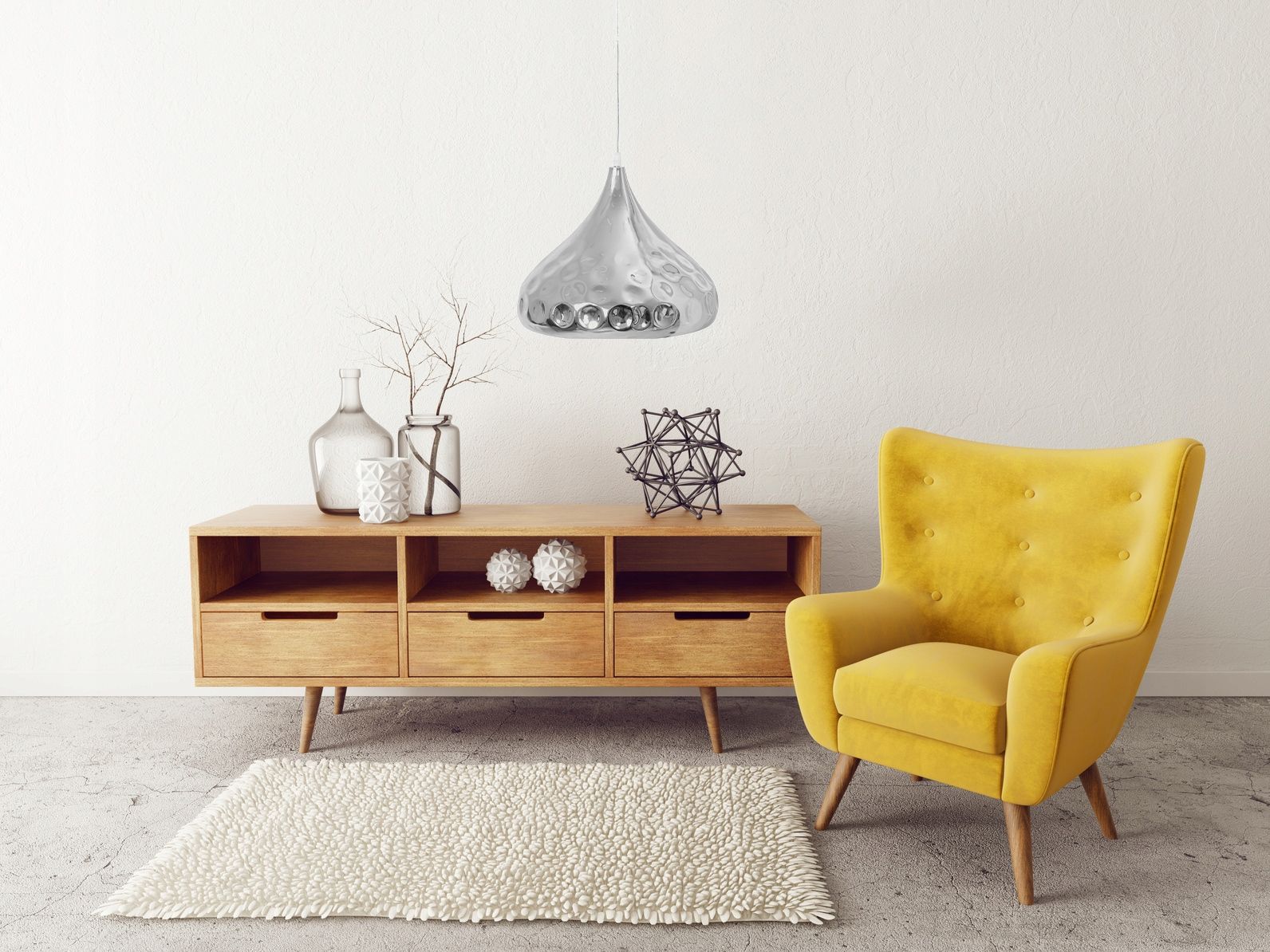 Lampada Da Soffitto Rispecchiata Silver APP272-1CP