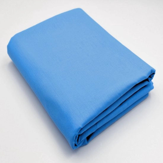 Tessuto di cotone 100%, venduto per metro, larghezza 240 cm, tessuto di cotone 100% Oeko-Tex Standard 100, colori omogenei per cucire (Blu 42, 200 cm)