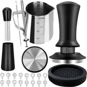 Set di tampi per caffè da 22 pezzi - accessori del barista - distributore di caffè - tampone 51 mm - macchina per espresso - miscelatore di caffè - cucchiaio per mescolare - spremipanna - pennello per latte art - stencil decorativi