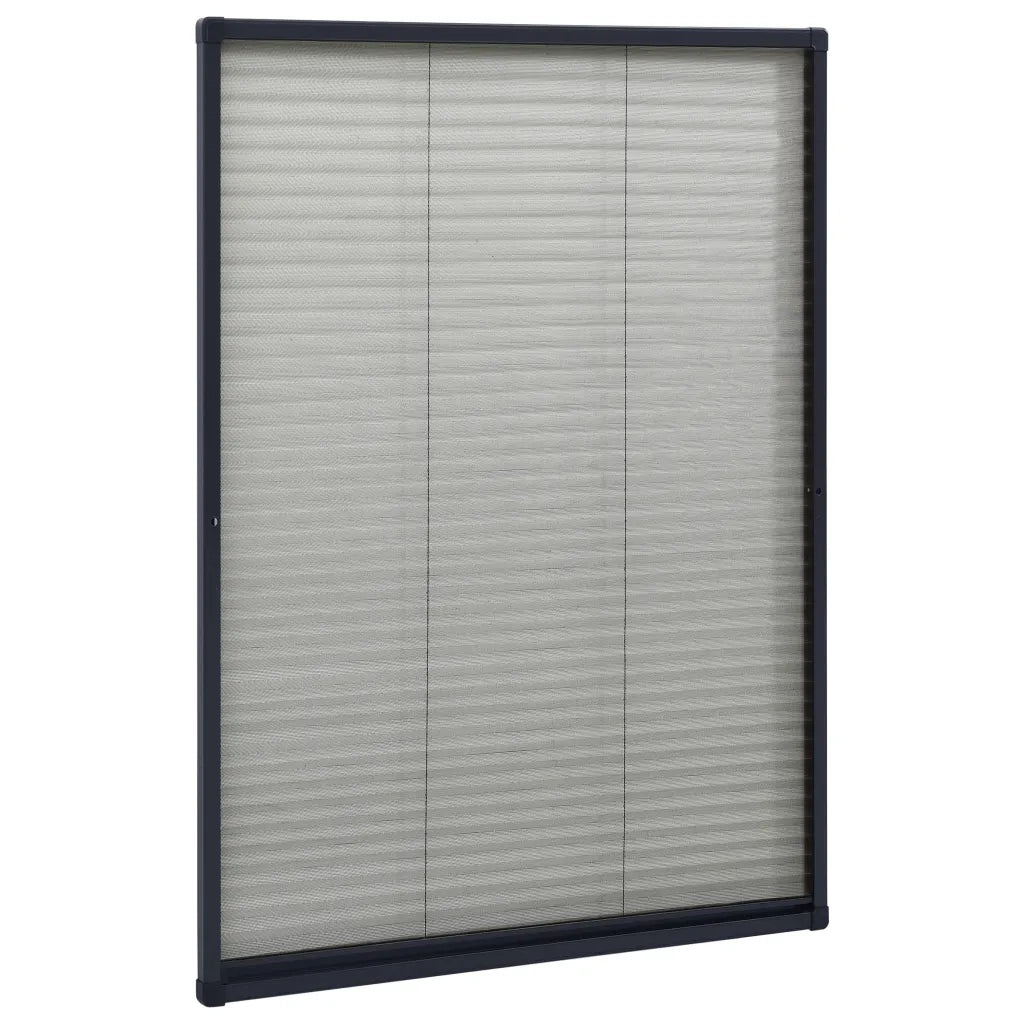 Zanzariera Plissettata Finestre Alluminio Antracite 80x120 cm cod mxl 63357