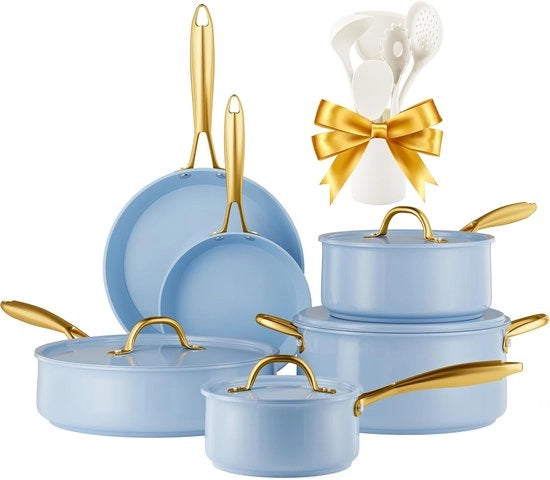 Set di Pannelli Induttivi con Coperture - Smalto Antiaderente Ceramico - 5 pezzi