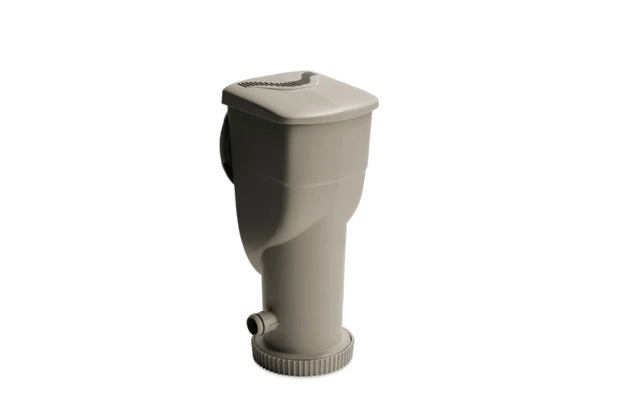 ELITE - PISCINA CON TELAIO IN VIMINI - 4,57 x 1,22 m, design in vimini (doppio rattan) con finestre, con pompa filtro 12 V - 3,8 m3, gradini di sicurezza pieghevoli, kit di manutenzione deluxe, copertura e telo di fondo