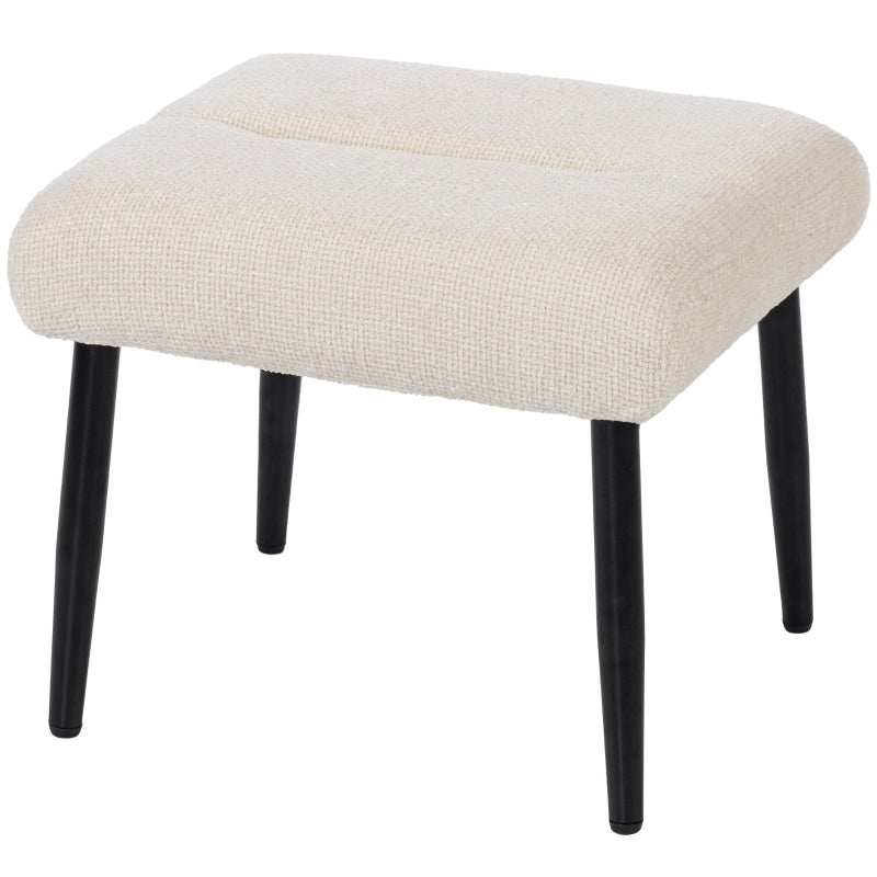 SGABELLO 45 x 41 x 38 cm in poliestere colore bianco crema