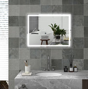 Specchio LED da bagno 60 x 80 cm con touch e antiappannamento