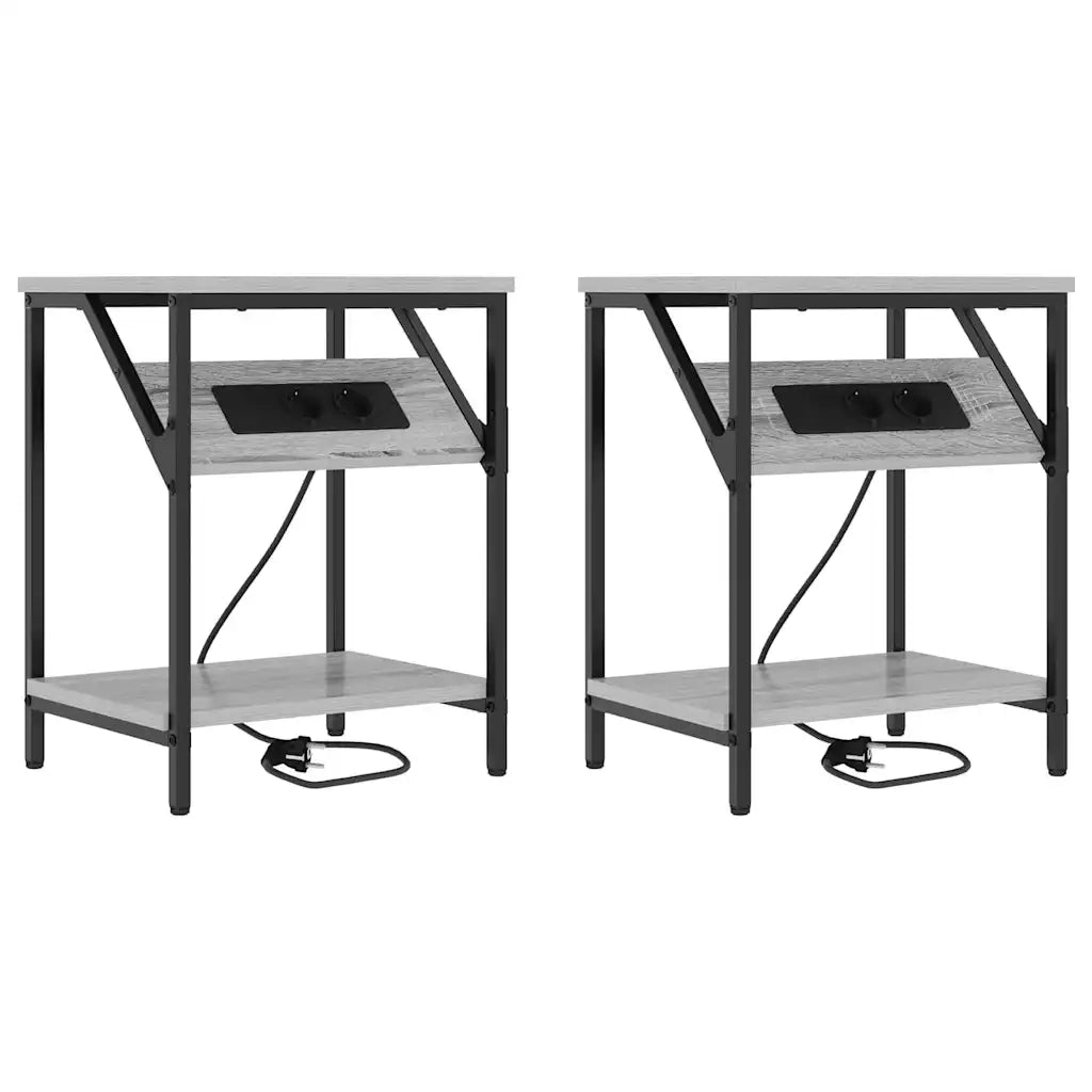 Armadio da Notte 2 pcs Grigio Sonoma 38 x 30 x 48 cm 859587