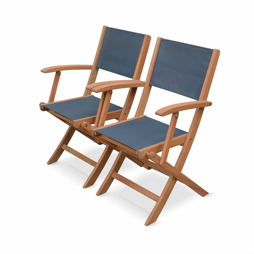 Set tavolo da giardino rettangolare allungabile in legno con 6 sedie,