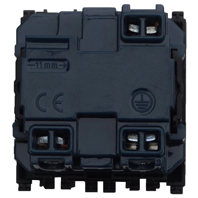 Presa Schuko 2P+T 16A Colore Nero Compatibile Con Vimar Arke