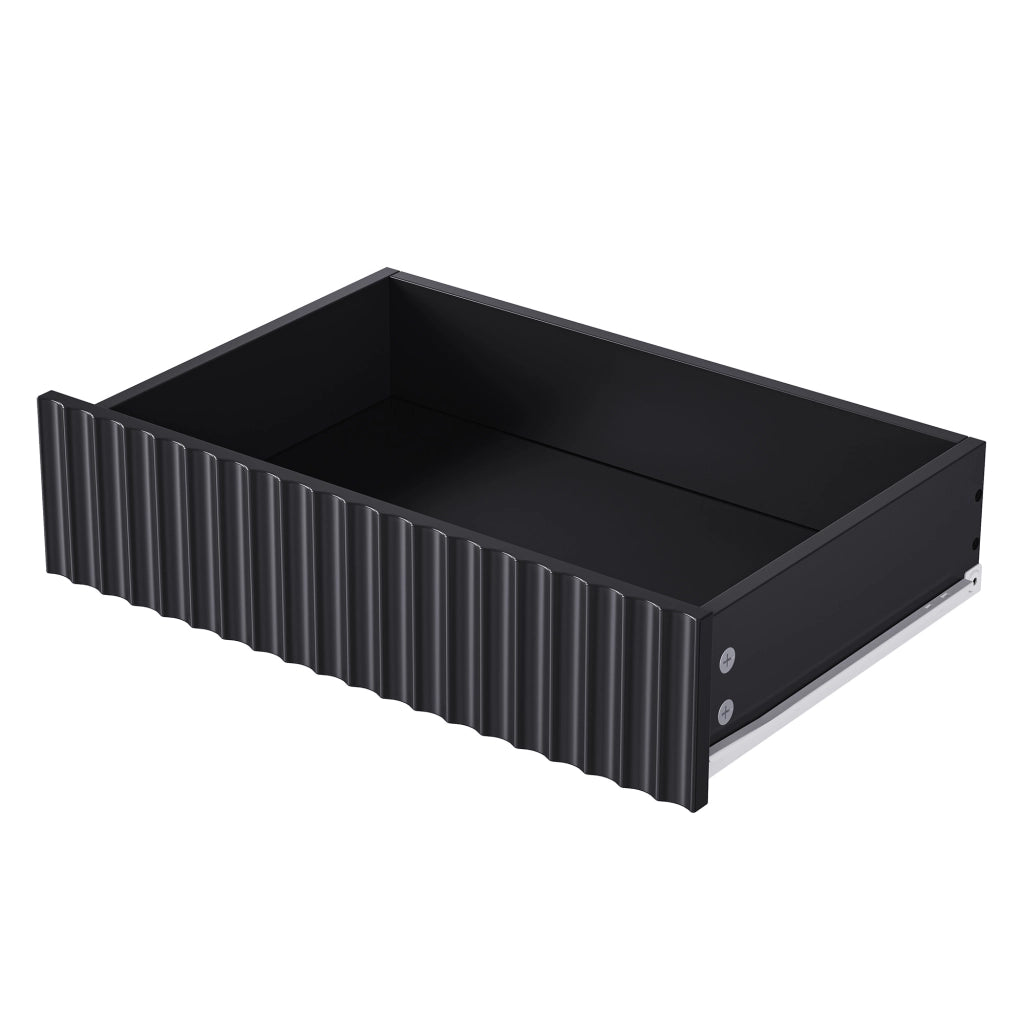 Set Ingresso con Panca Scarpiera, Appendiabiti, Ganci e Cassetti ¨C MINIMAL ¨C Nero, 100x35x180 cm