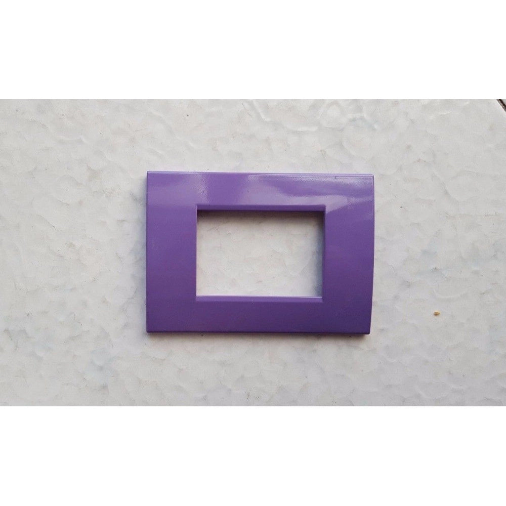 Trade Shop - Placca Placche Placchete Compatibili Living Light In Abs 3 4 7 Posti Colorate - Viola -4 Fori     -
