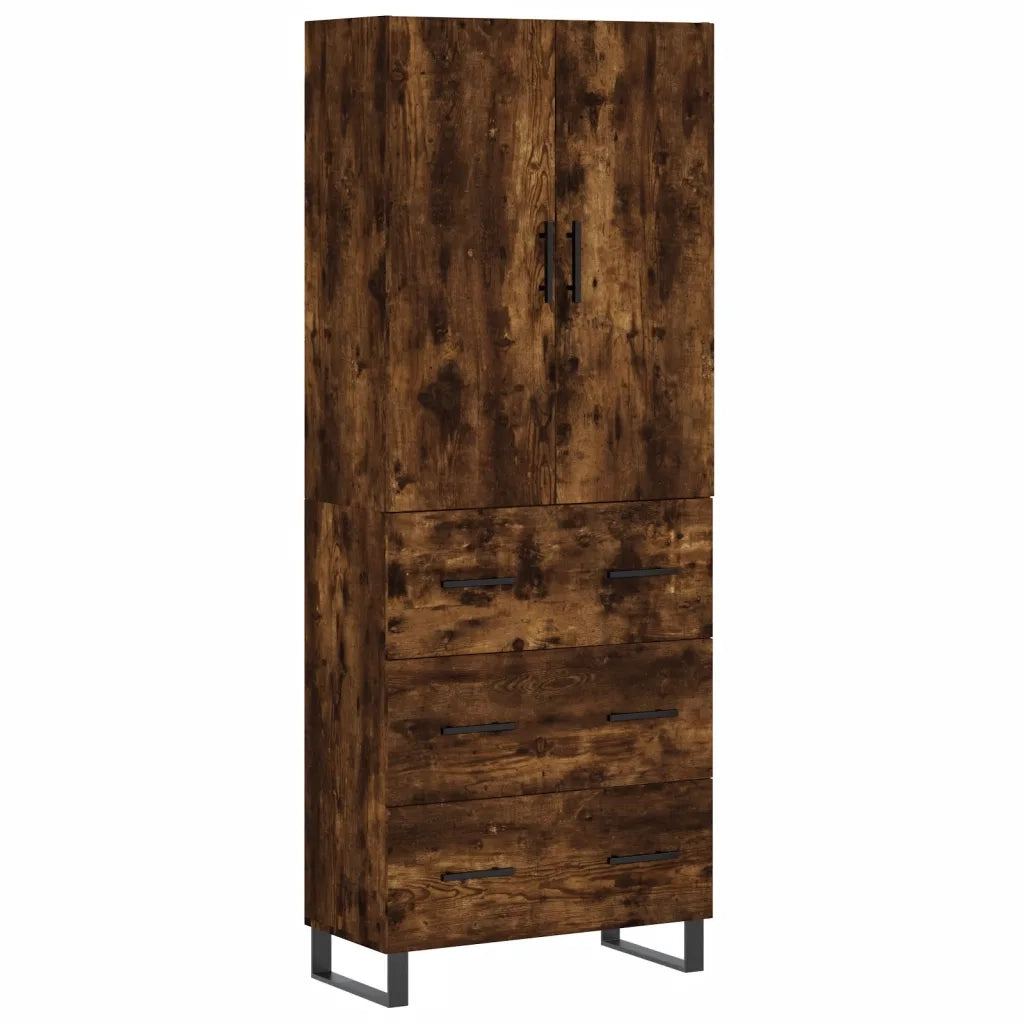 Credenza Rovere Fumo  69,5x34x180 cm in Legno Multistratocod mxl 125749