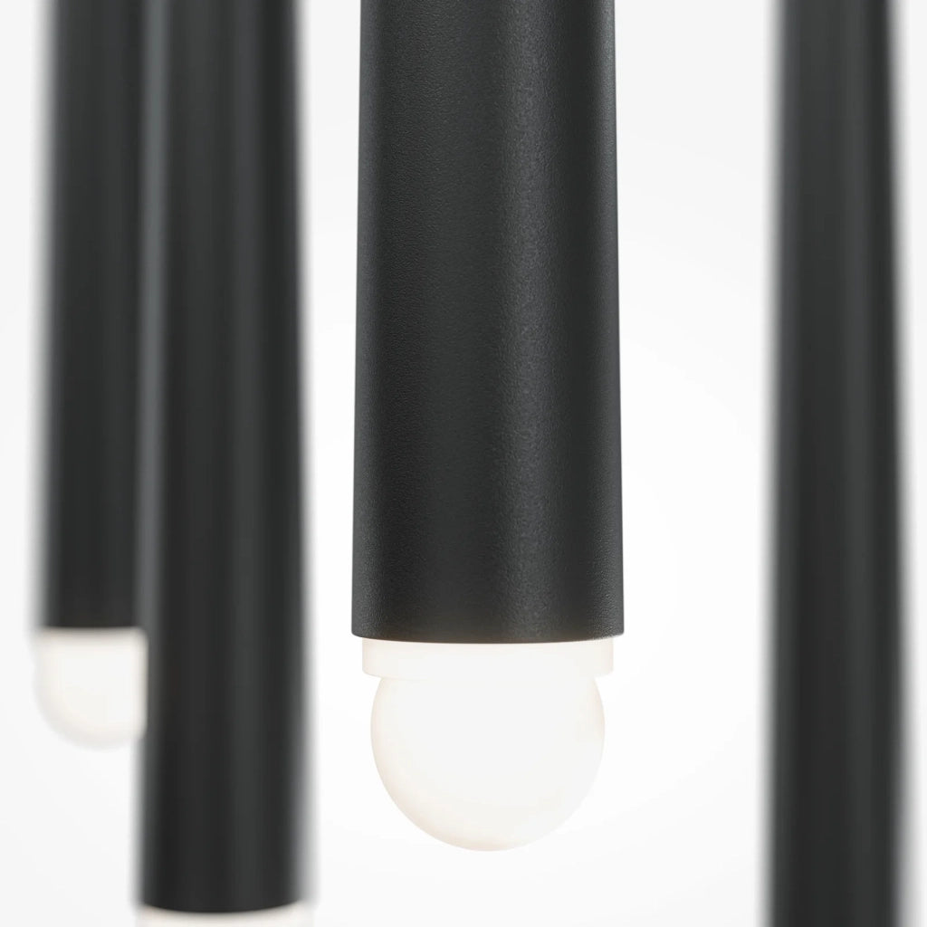 Maytoni Lampadario moderno Cascade 5 luci LED integrato nero alluminio