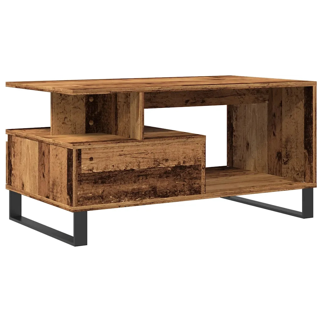Tavolino da Salotto Legno Antico 90x49x45 cm Legno Multistrato 857454