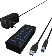 Hub USB alimentato - Hub USB - Hub USB alimentato - Divisore USB - Porte USB multiple - Ricarica e trasferimento dati - Laptop e PC - Lavoro da casa - Ufficio - Accessori - Universale