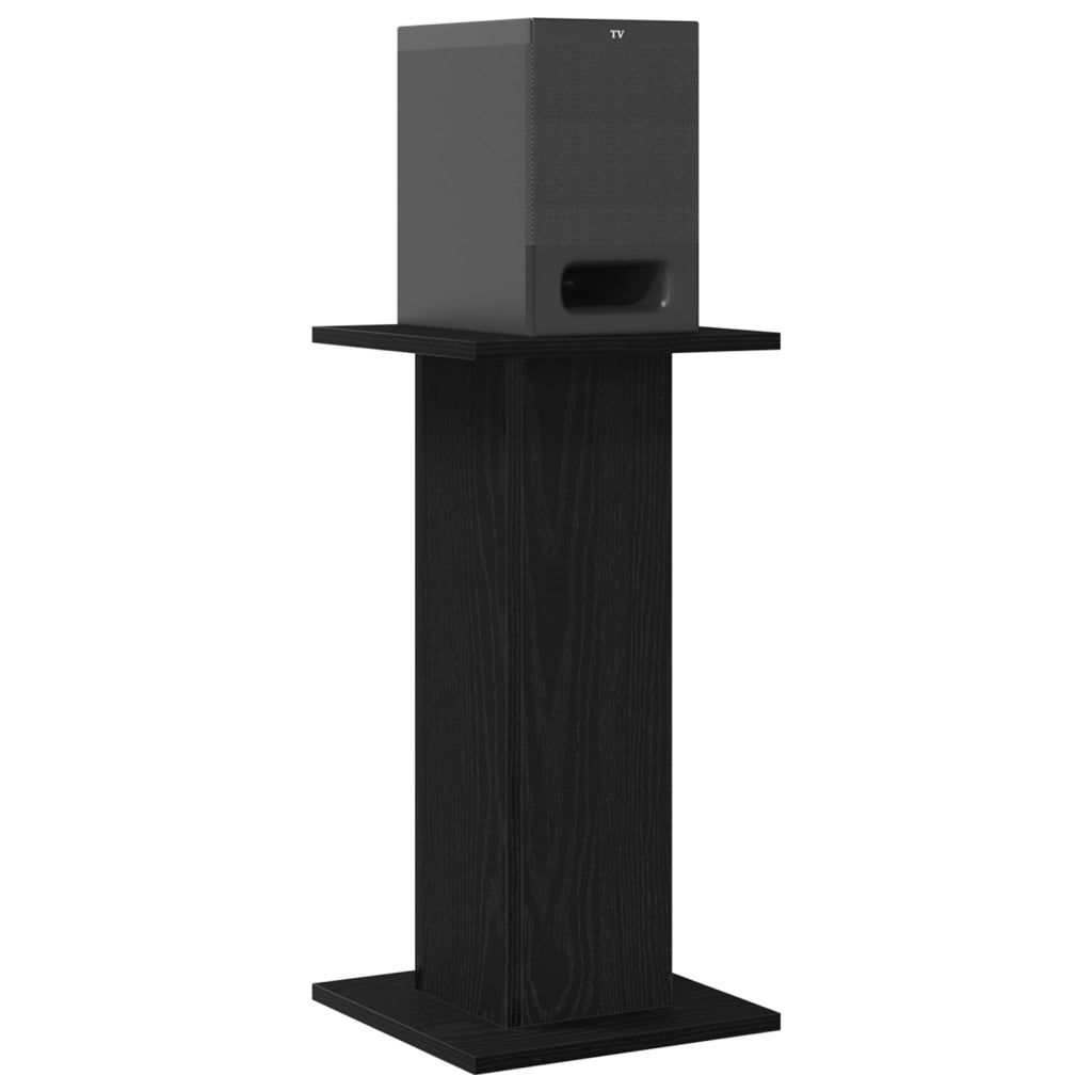 Supporti per altoparlanti  2 pz Rovere Nero 30x30x60 cm Legno ingegnerizzato