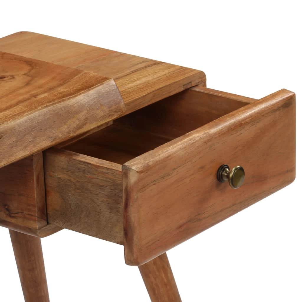 Comodino cassettiera mobile per camera da letto legno massello di acacia 45 x 32 x 55 cm 1402029