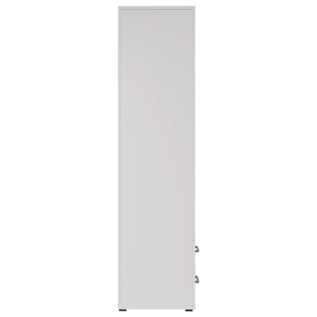 Armadio a 3 ante con specchio TOM - Dimensioni: H185 x L120 x P52 cm - Colore bianco - Stile design