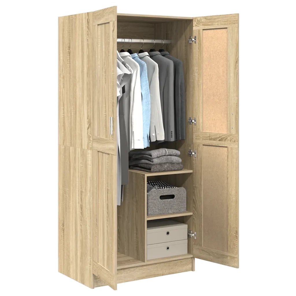 Armadio Rovere Sonoma 82,5x51,5x180 cm in Legno Multistrato 803437