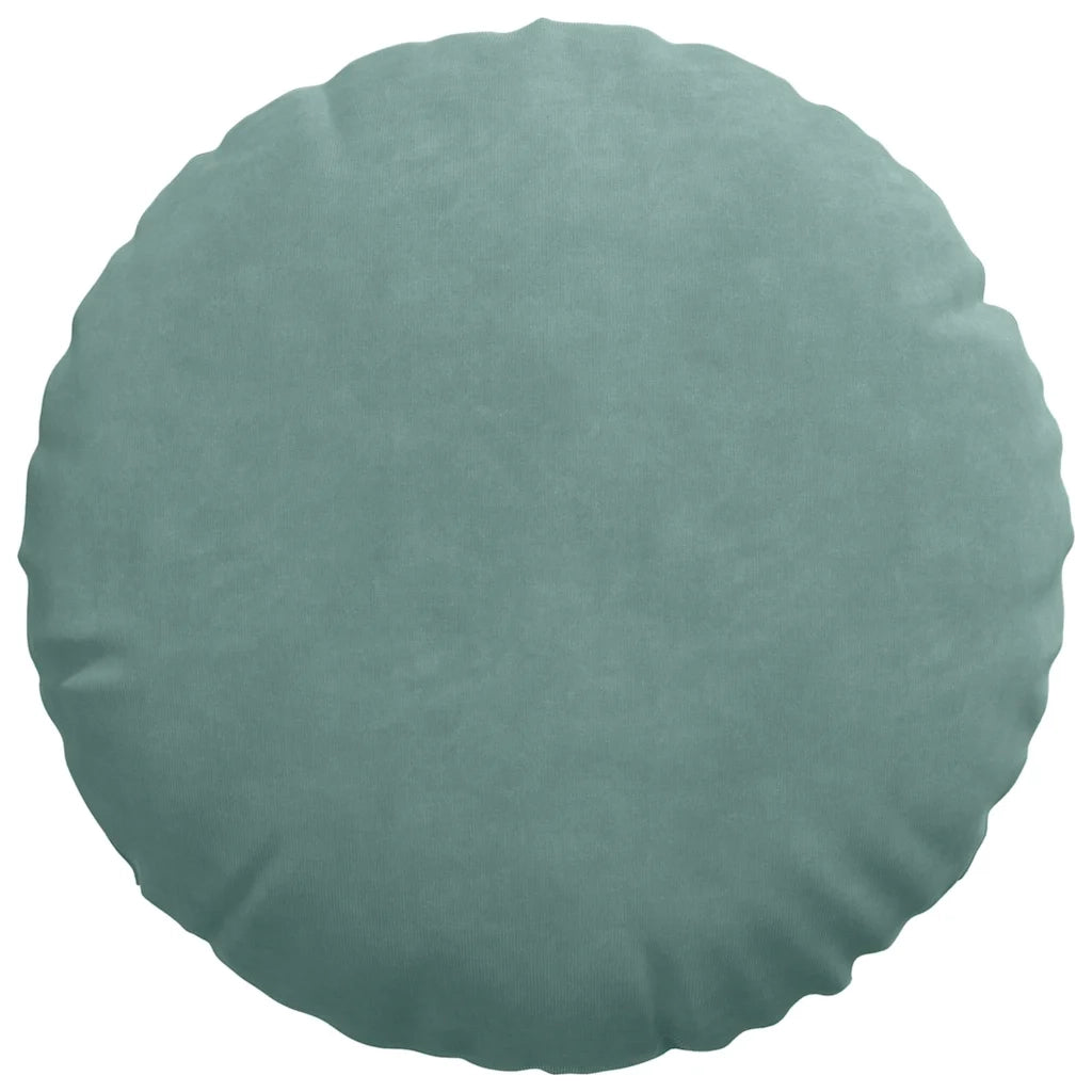 Cuscini per Seduta 2 pcs Verde Mare Ø 40 x 13 cm Velluto