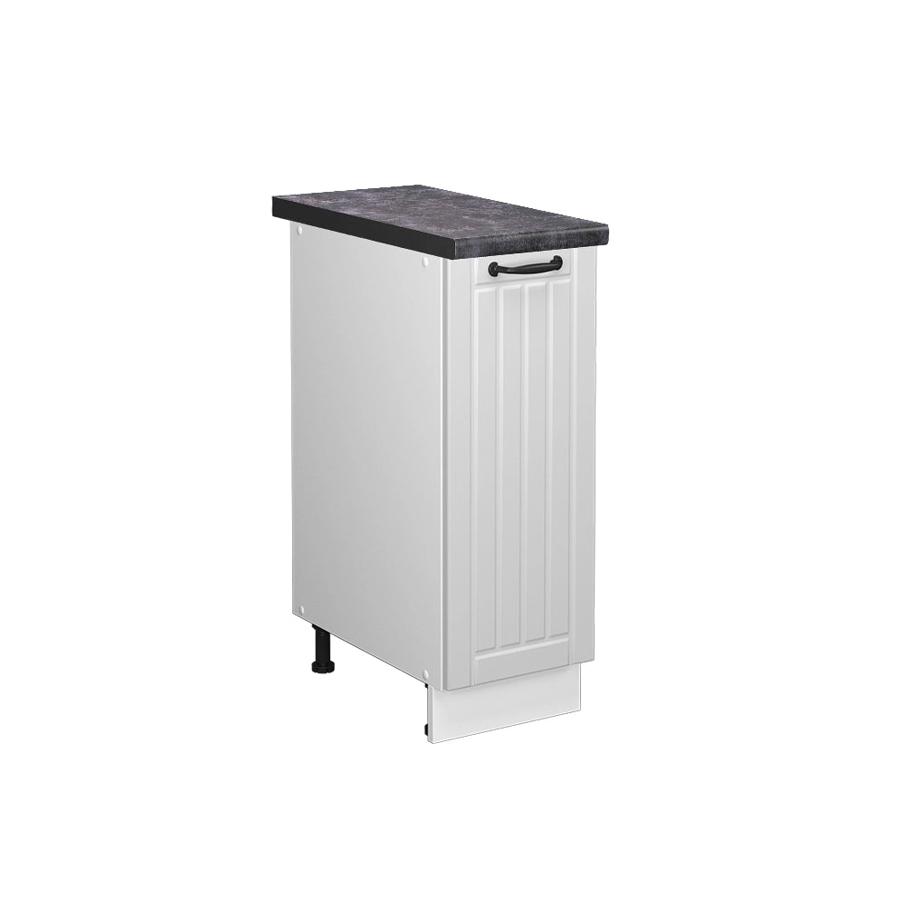 Armadio cucina dispensa alto Fame-Line Bianco rustico/Bianco 30 cm, PL Antracite Vicco