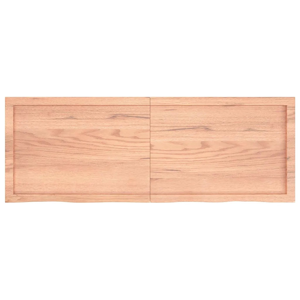 Piano Tavolo Marrone 140x50x(2-4) cm Massello Rovere Trattato