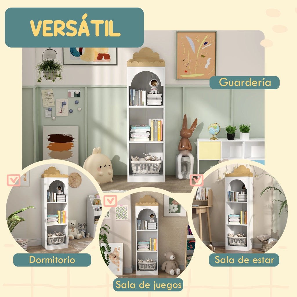 Libreria per Bambini 3 Livelli ¨C Minimal ¨C Bianco Naturale