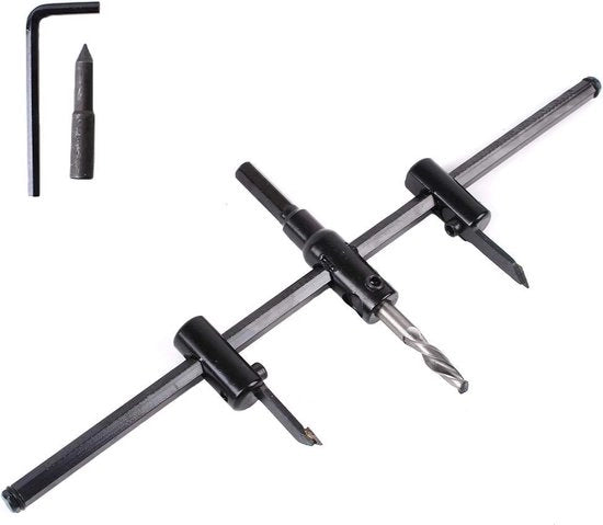 Kit per foratura a cerchio adattabile - Cacciaviti per cerchio per legno - Cacciaviti circolari per foratura - Foratura rotante - Strumenti DIY per lavorazione del legno - 30-120mm